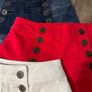 Set of 3 sailor inspired SHORTS 0/2 EXPRESS women’s